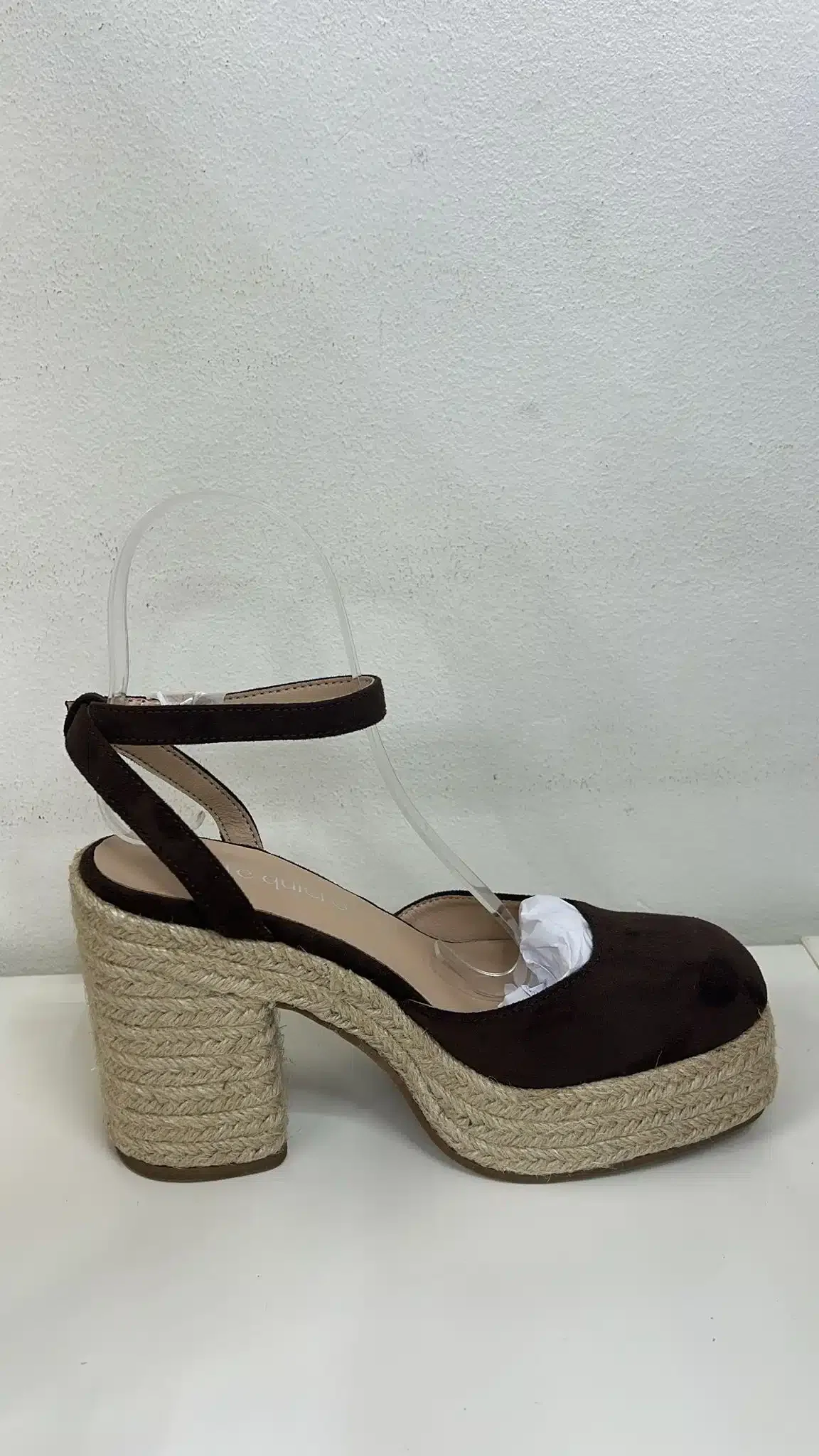 SANDALIA PLATAFORMA MARRON/BEIGE - Imagen 1