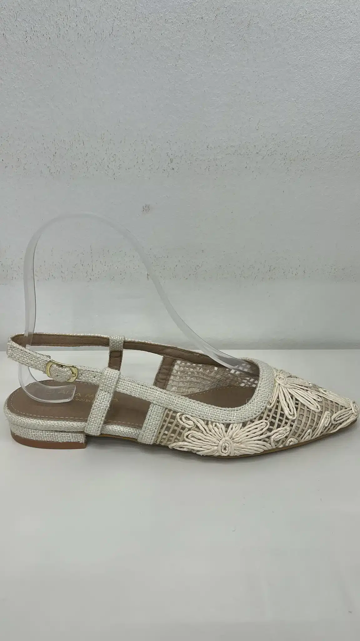 TACON TEJIDO BEIGE - Imagen 1