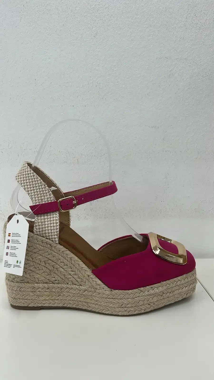 ESPARTO FUCSIA HEBILLA DORADA - Imagen 1