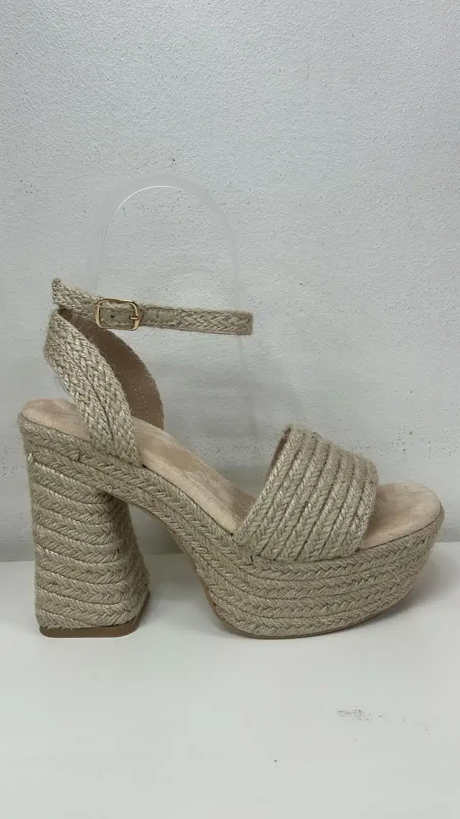 TACON ESPARTO BEIGE - Imagen 1