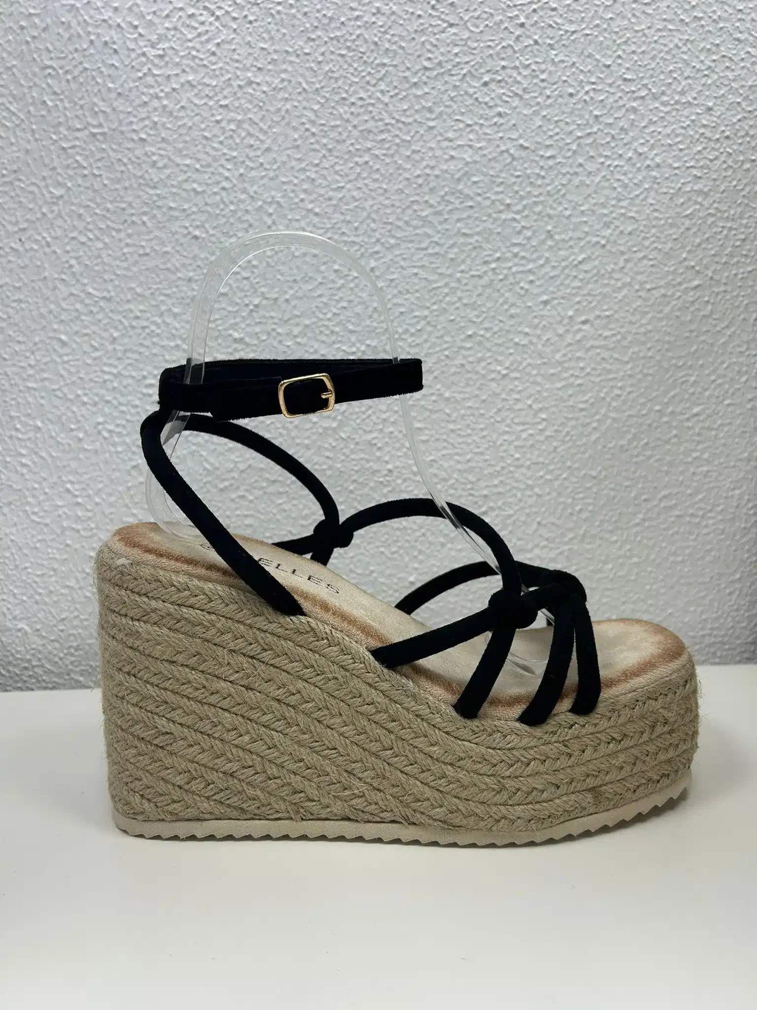 SANDALIA NEGRA NUDOS - Imagen 1