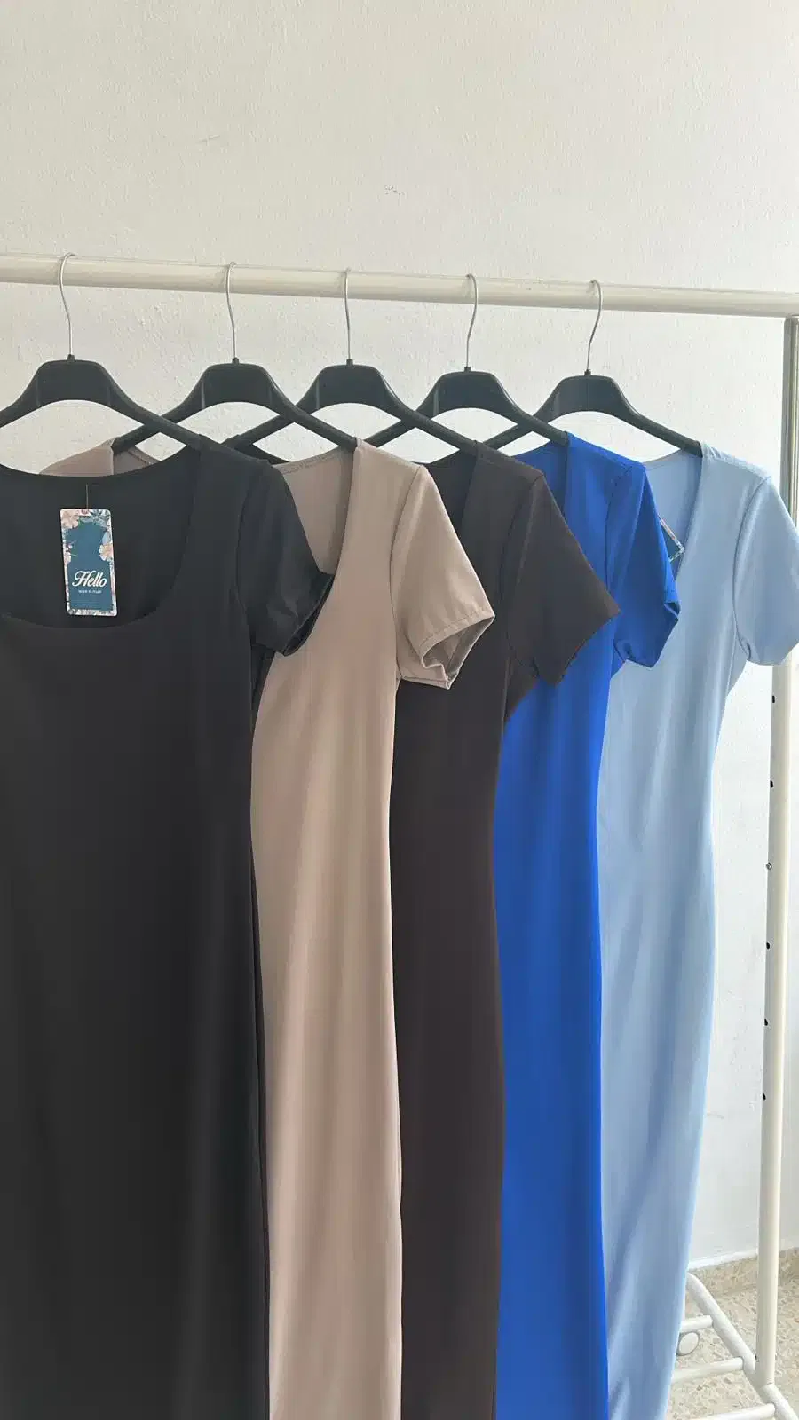 VESTIDO BASICO LARGO LICRA - Imagen 2