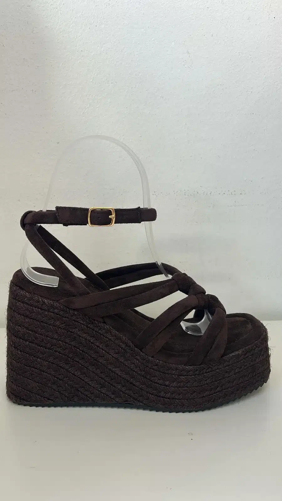 SANDALIA NUDO ANCHO MARRON - Imagen 1