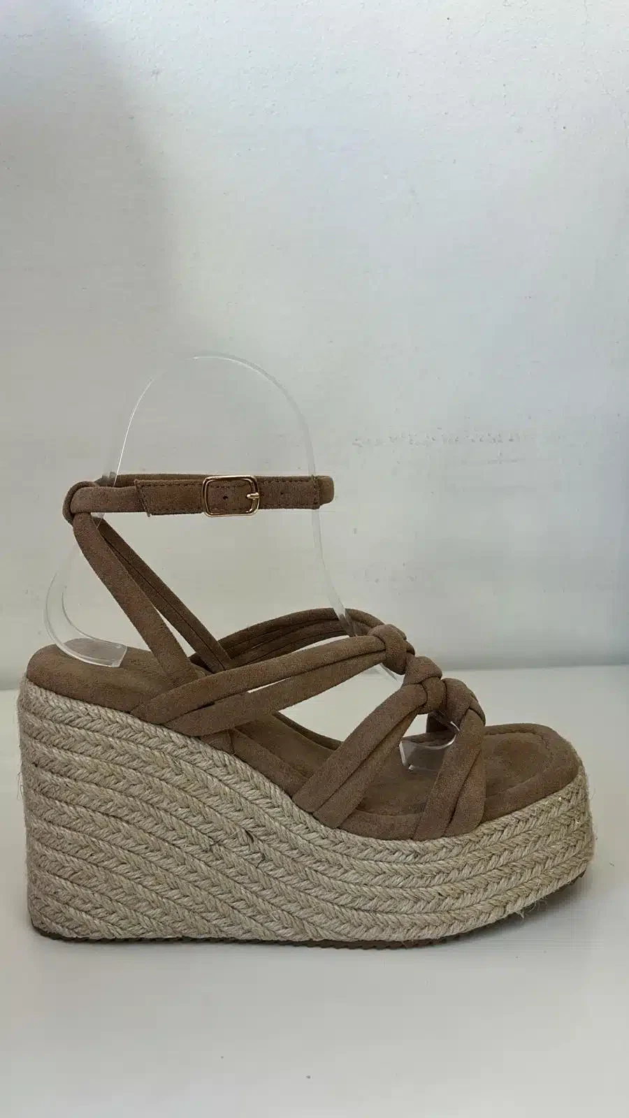 SANDALIA NUDO ANCHO KAKI - Imagen 1