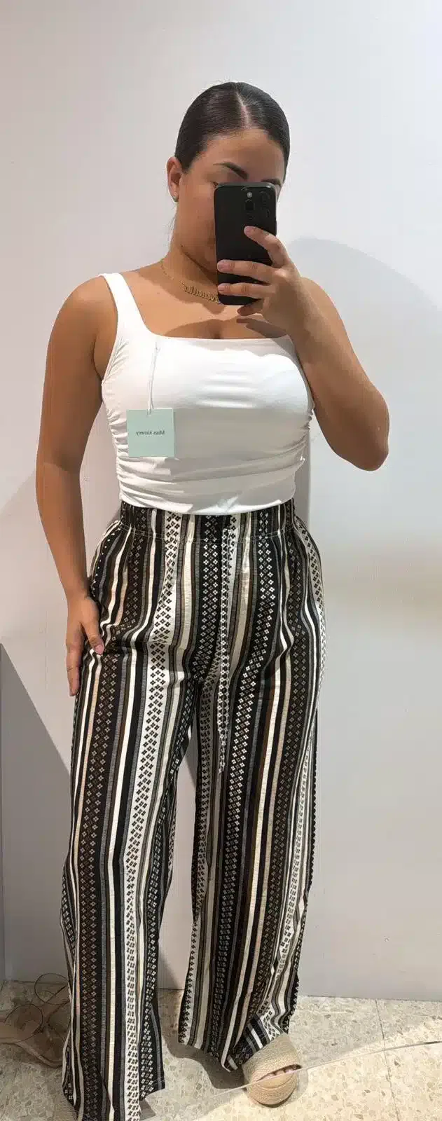 PANTALON LINO ESTAMPADO - Imagen 1