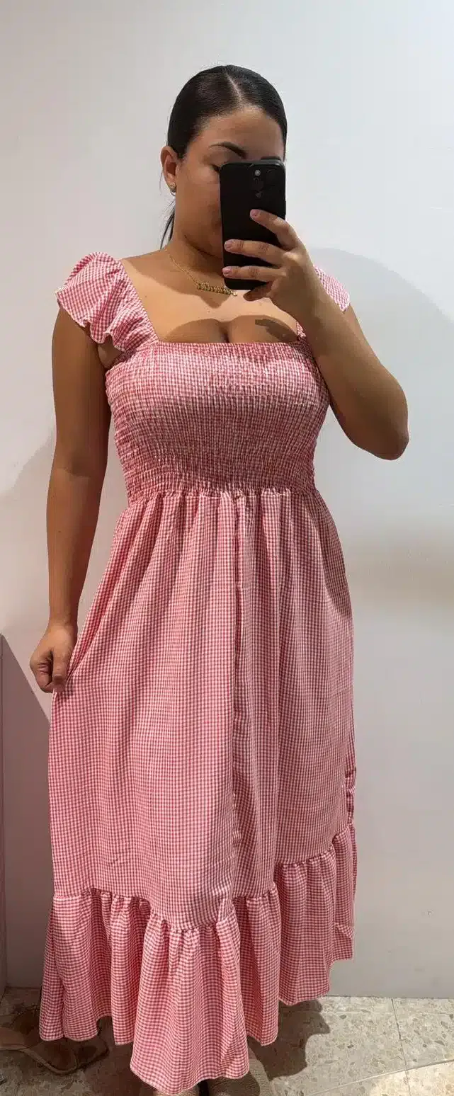 VESTIDO VICHY LOW COST - Imagen 1