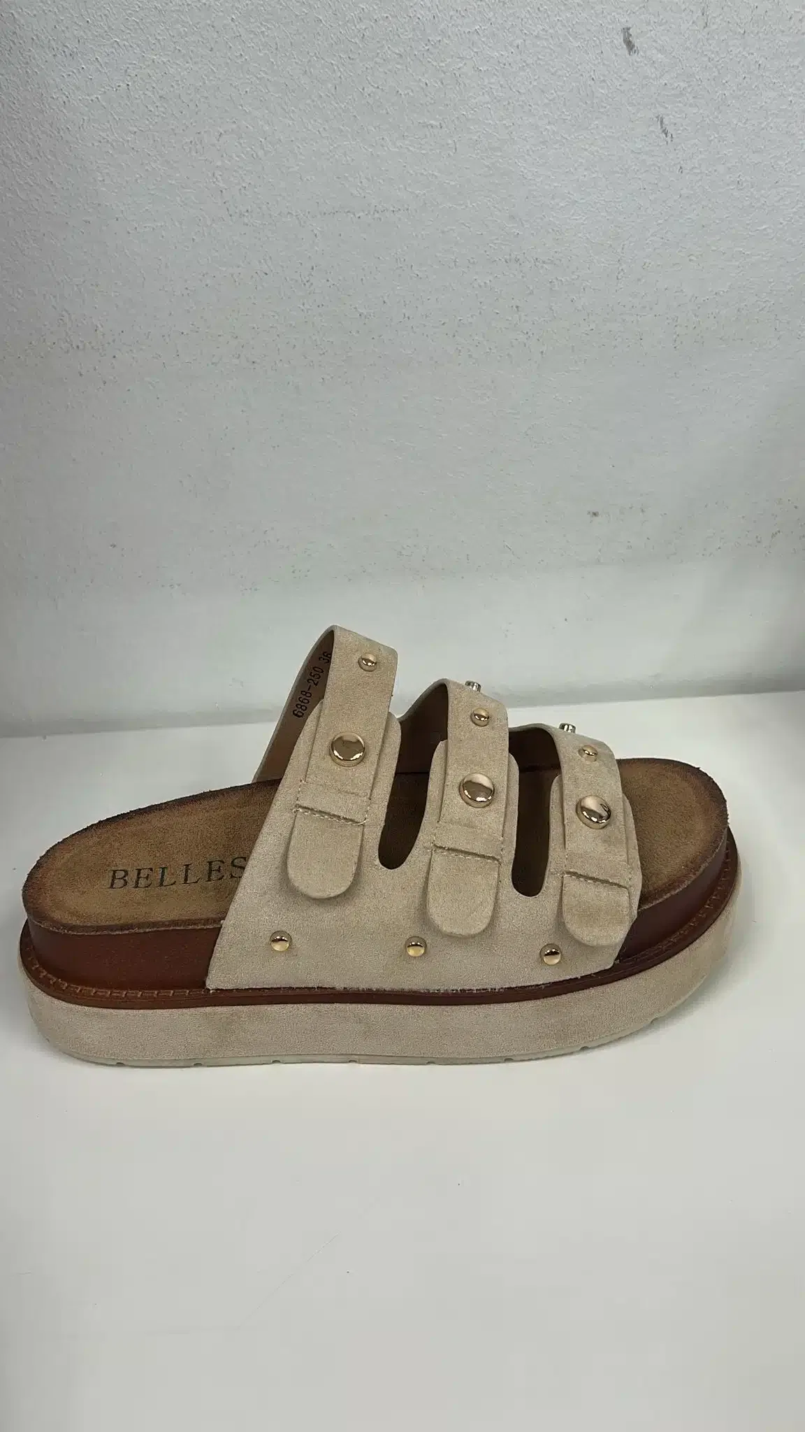 SANDALIA BIO TRIPLE BEIGE - Imagen 1