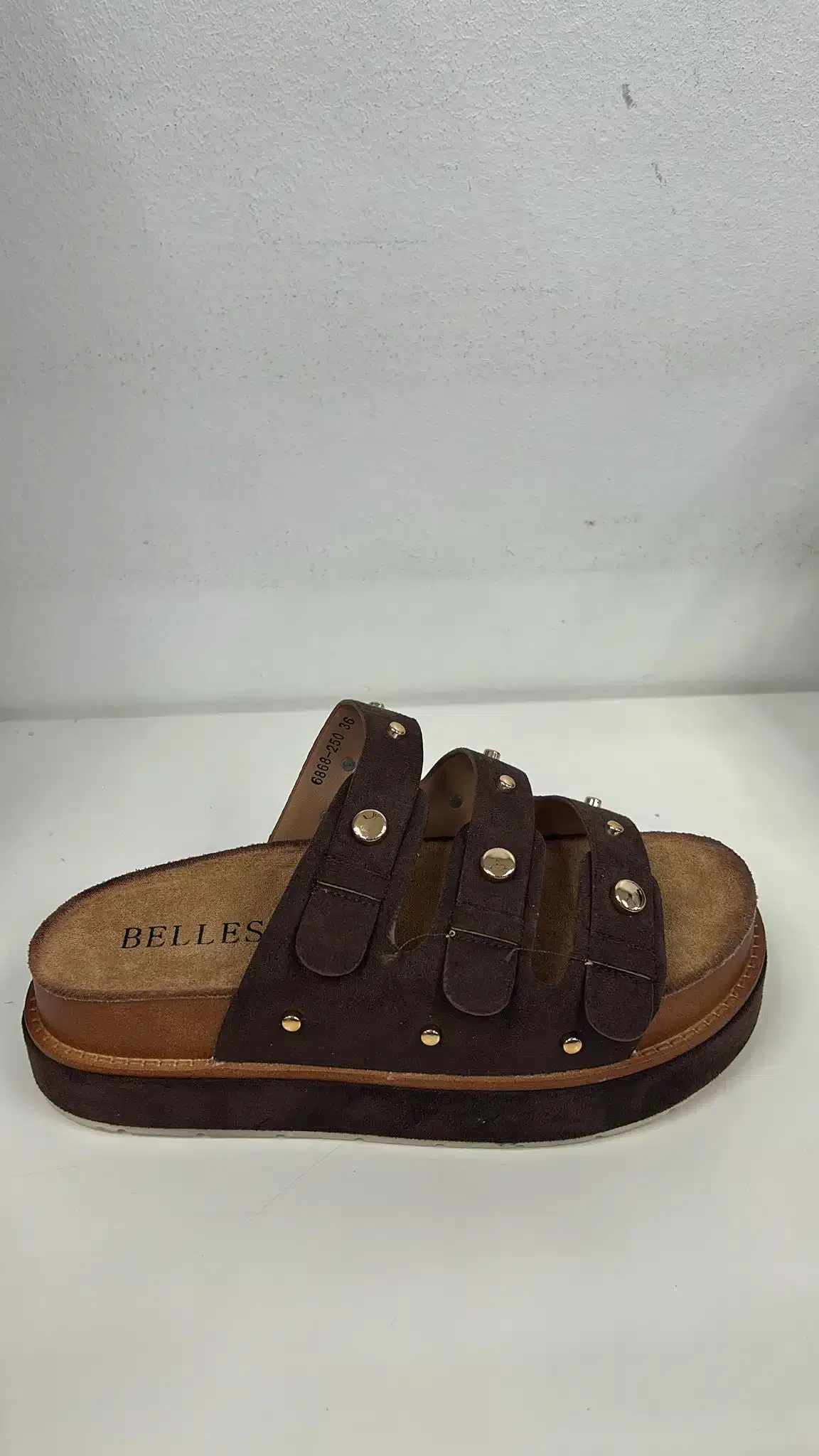 SANDALIA BIO TRIPLE MARRON - Imagen 1