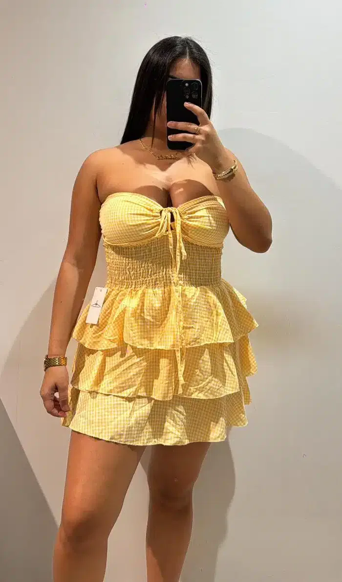 VESTIDO VOLANTE VICHY - Imagen 1