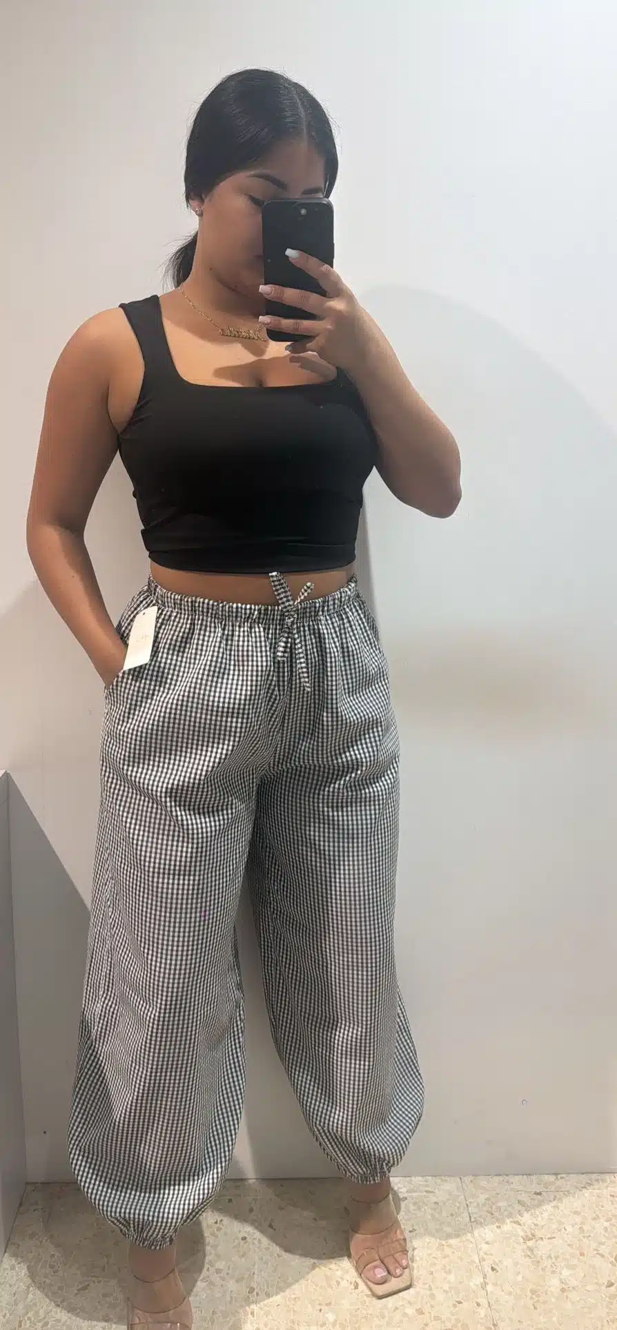 PANTALON PUÑO CUADRITOS - Imagen 1