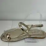 SANDALIA PLANA ANILLO DORADO