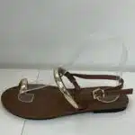 SANDALIA PLANA ANILLO KAKI