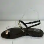 SANDALIA PLANA ANILLO MARRON