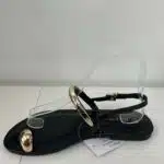 SANDALIA PLANA ANILLO NEGRO