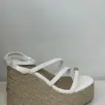 SANDALIA BLANCA ANILLO ALTA