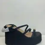 SANDALIA NEGRA ANILLO ALTA