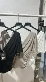 CAMISETA FRUNCIDA MANGA ANCHA - Imagen 2