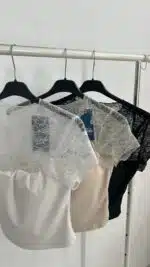 CAMISETA ENCAJE - Imagen 2