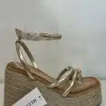 SANDALIA ANILLO DOS TIRAS DORADA