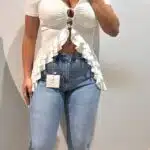 TOP VOLANTE HEBILLAS