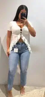 TOP VOLANTE HEBILLAS