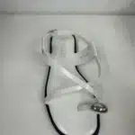 SANDALIA PLANA CRUCE ANILLO BLANCA