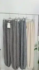 Pantalón puño vichy - Nataly Shop