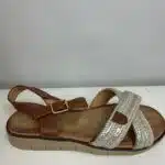 SANDALIA COMBINADA PLATA