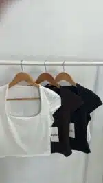 CAMISETA ESCOTE CUADRADO - Imagen 2