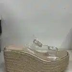 SANDALIA TRANSPARENTE HEBILLA DORADA