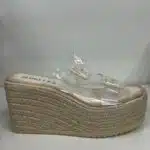 SANDALIA TRANSPARENTE HEBILLA BEIGE