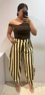 PANTALÓN LINO RAYAS BALLOON